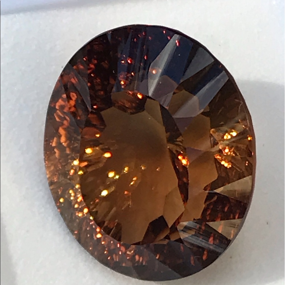 Large 149.5 carats Fire Smoky Topaz